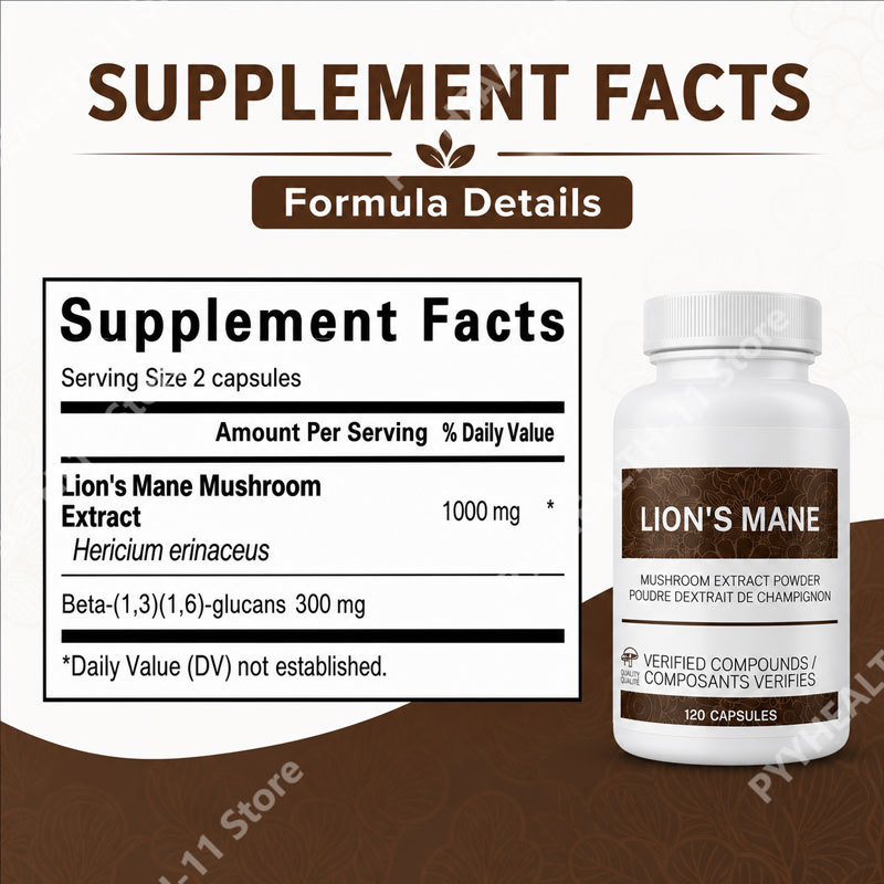 Lion’s Mane Mushroom Capsules  - огляд і ціна Lion Mane Mushroom