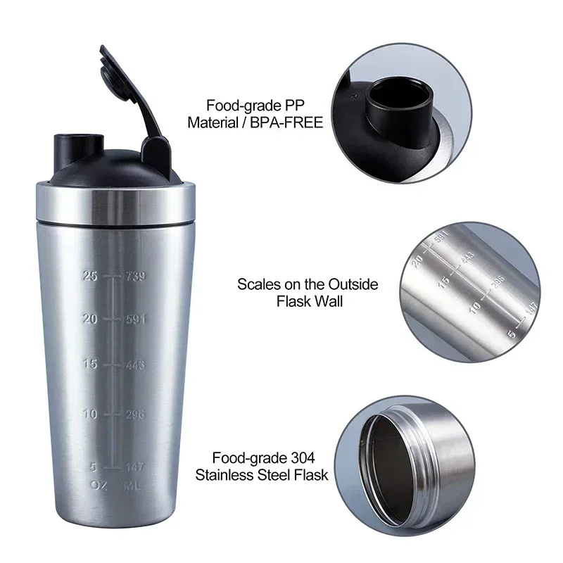 Stainless Steel Protein Shaker - огляд і ціна Nutrition In Fitness