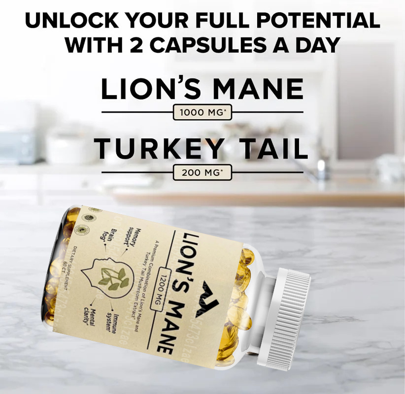 Lion Mane Supplement Capsules  - огляд і ціна Lion Mane Mushroom