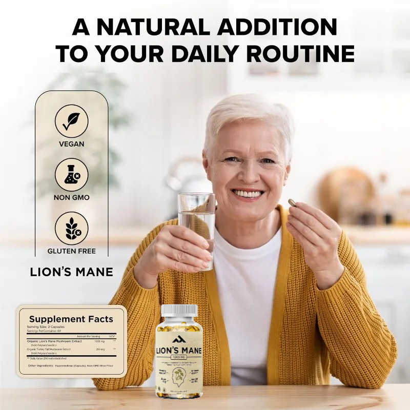 Lion Mane Supplement Capsules  - огляд і ціна Lion Mane Mushroom